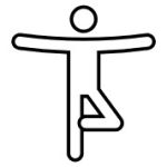 Vector image of a person doing yoga, representing how lifestyle choices affect fertility.