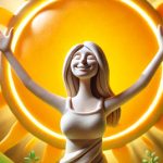 Woman raising arms toward the sun symbolizing how vitamin D can impact fertility—pregnancy chance calculator.