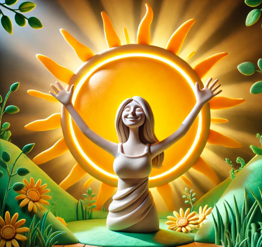 Woman raising arms toward the sun symbolizing how vitamin D can impact fertility—pregnancy chance calculator.