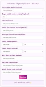 Advanced Pregnancy Chance Calculator