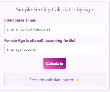 simple fertility calculator by age
