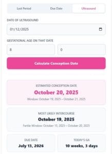 Conception Date Calculator | When Did I Conceive?